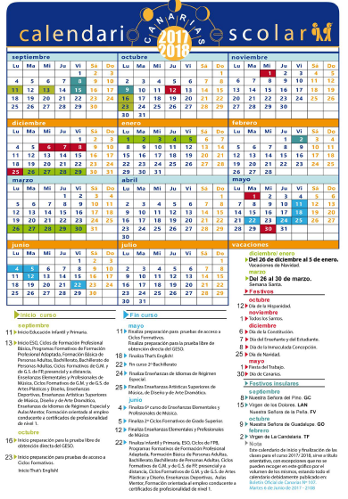 1718 Calendario escolar